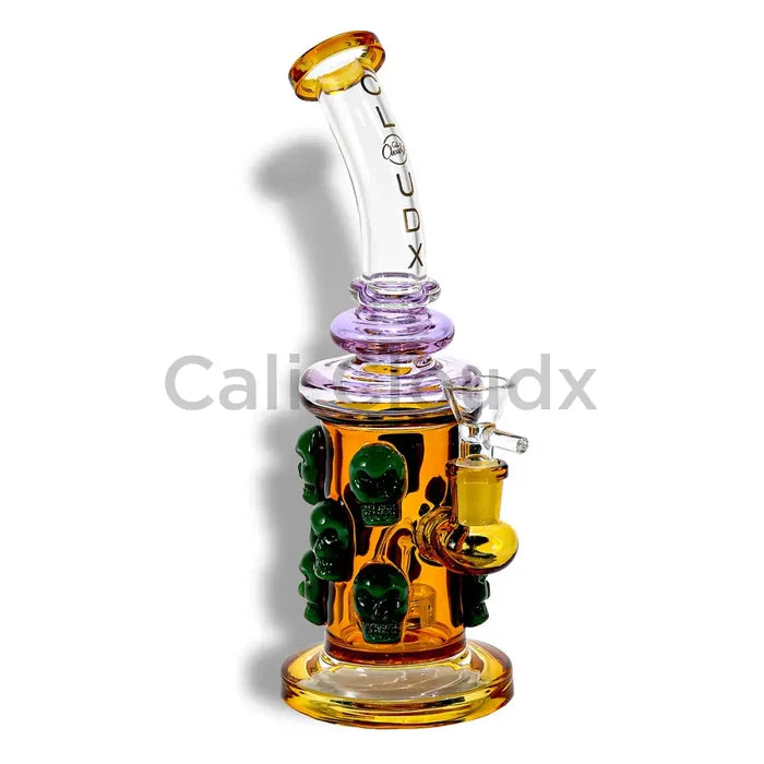 11 Skull Marble Water Pipe By Cali Cloudx Glass Waterpipe