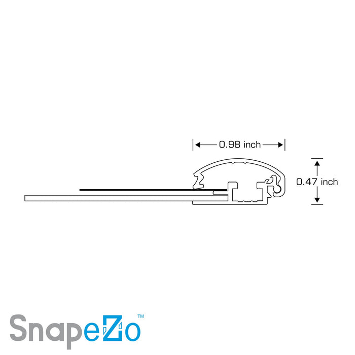 11x14 White SnapeZo® Snap Frame - 1" Profile