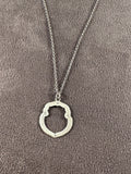 #125 Small Shield Diamond Silhouette Necklace