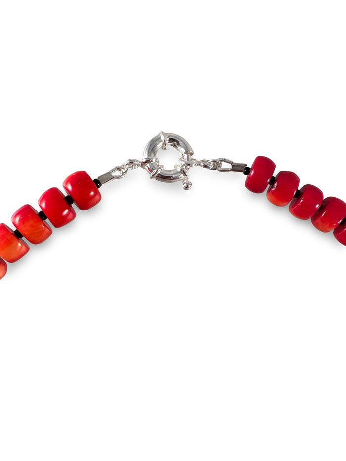 18" Apple Coral Bead Necklace