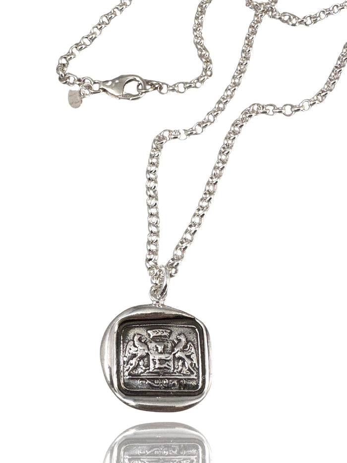 18" Crest on Chain , Saint George , Double Gryphon, Hammer