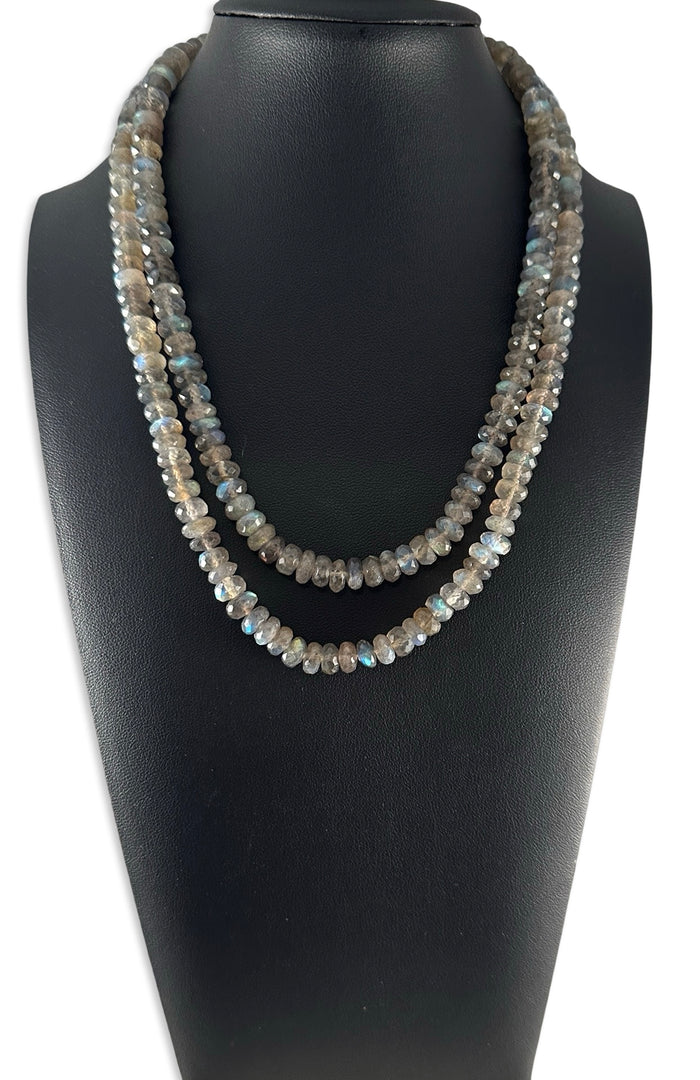 18" Faceted Labradorite Necklace