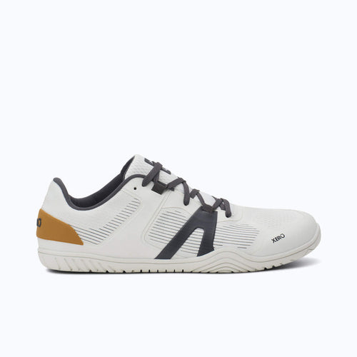 Xero Shoes 360 Rally Men Shoe in White with Gray Shoelace and with Toe Facing Right