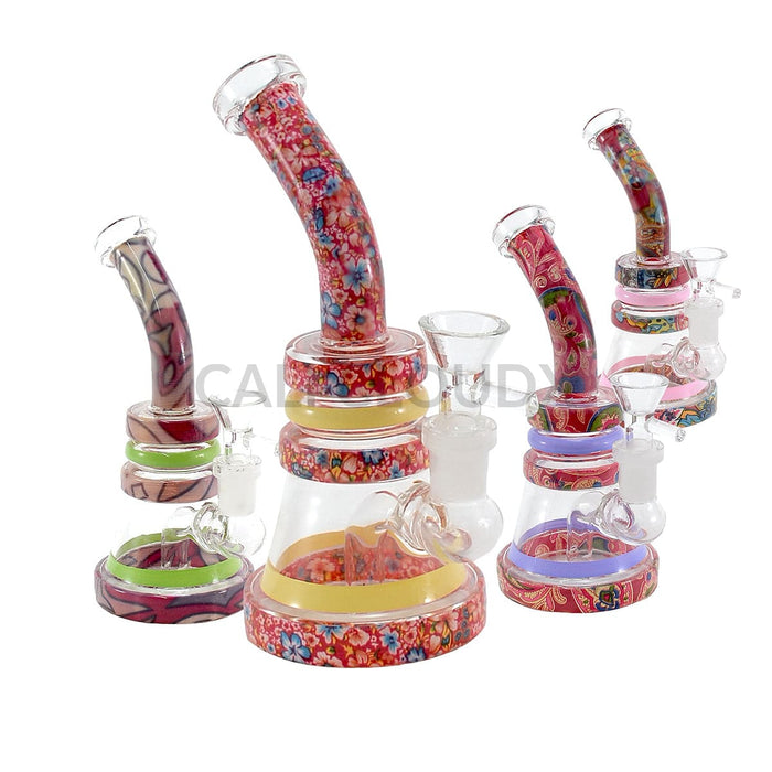 7’ Mini Printed Ring Water Pipe | Rigs