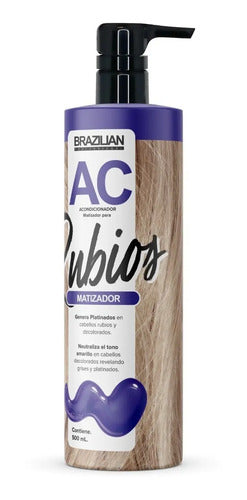 Acondicionador Matizador Brazilian 500ml. Rubios Platinados