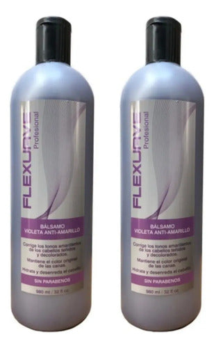 Acondicionador Violeta Anti Amarillo Flexuave 980 Ml