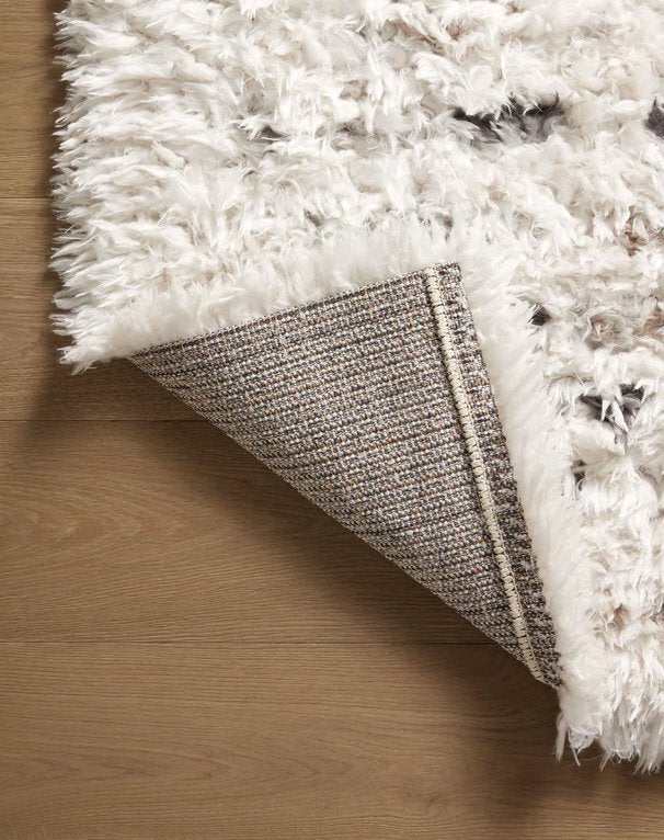 Angela Rose x Loloi Amira Rug in Ivory/Multi: Product Backing View