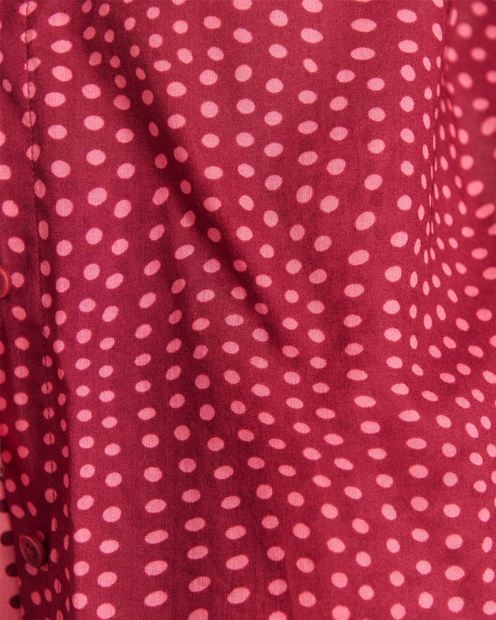 JAG ania spot long sleeve shirt pinkmulti