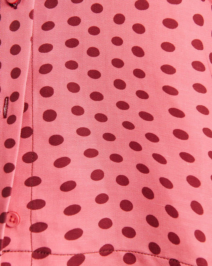 JAG ania spot short sleeve shirt pinkmulti