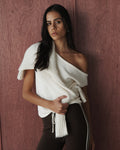 JAG arden off shoulder knit milk
