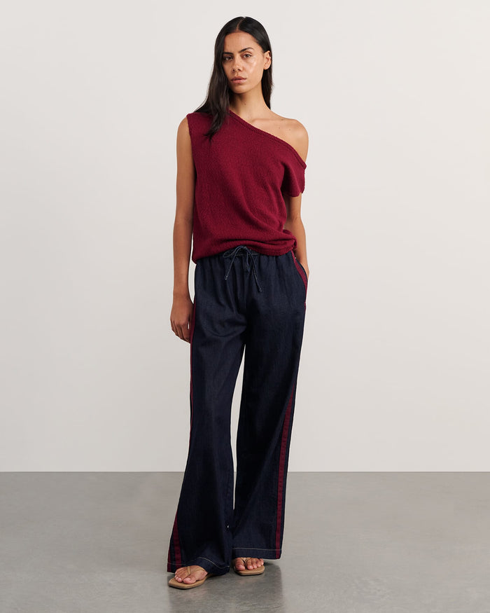 JAG arden off shoulder knit wine