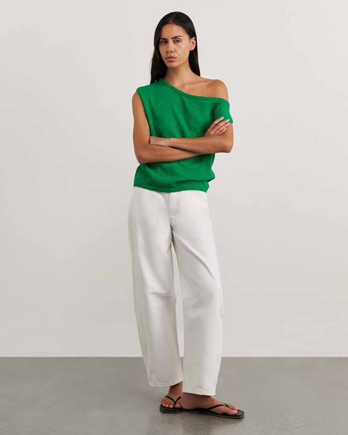 JAG arden off shoulder knit brightgreen