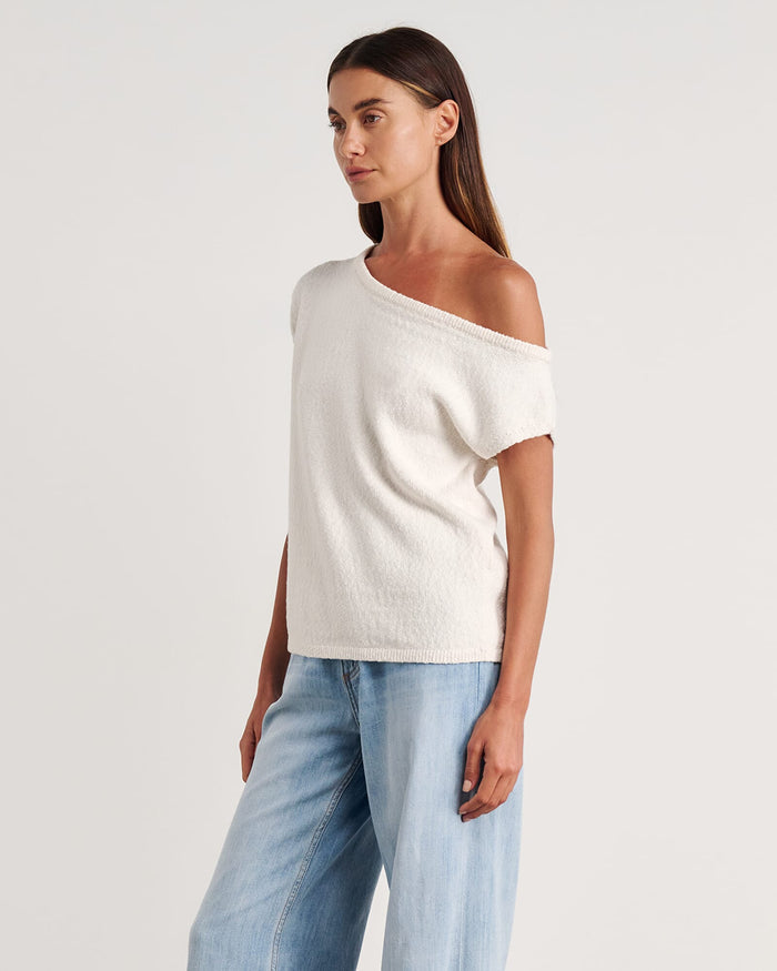 JAG arden off shoulder knit milk