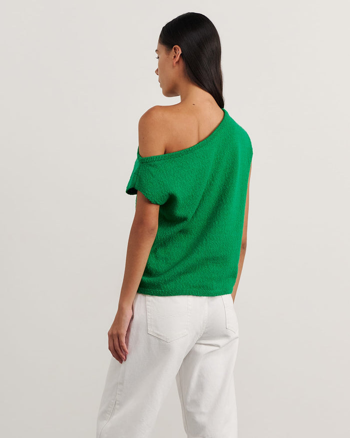 JAG arden off shoulder knit brightgreen