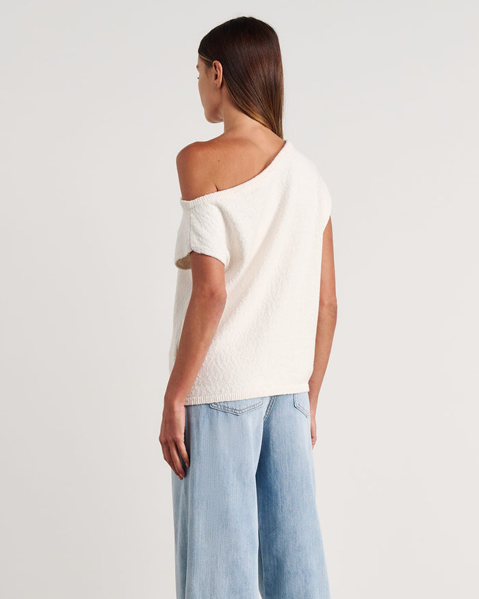 JAG arden off shoulder knit milk