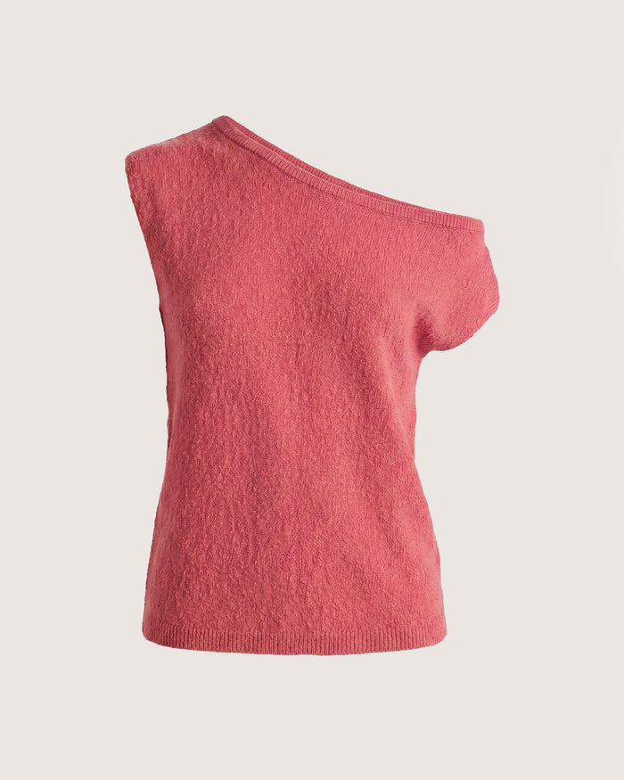 JAG arden off shoulder knit tearose