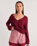 JAG arden long sleeve top burgundy