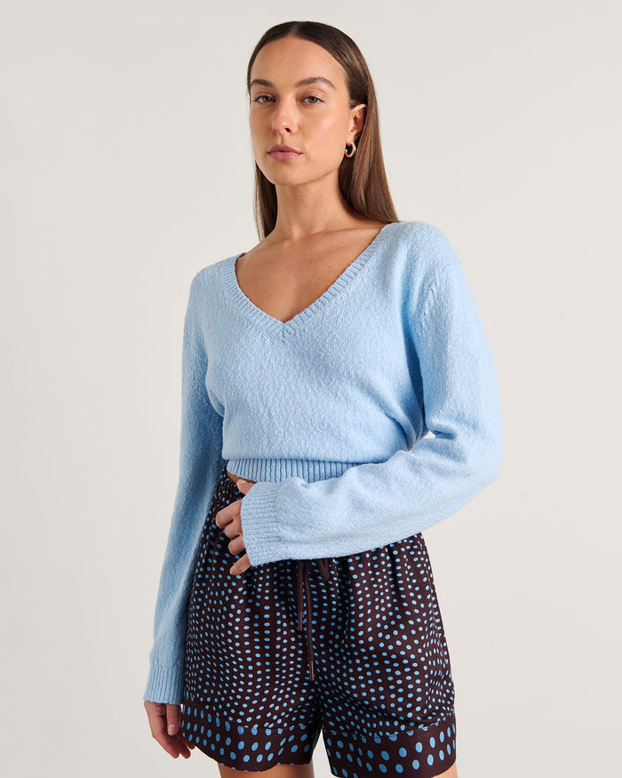 JAG arden long sleeve top paleblue