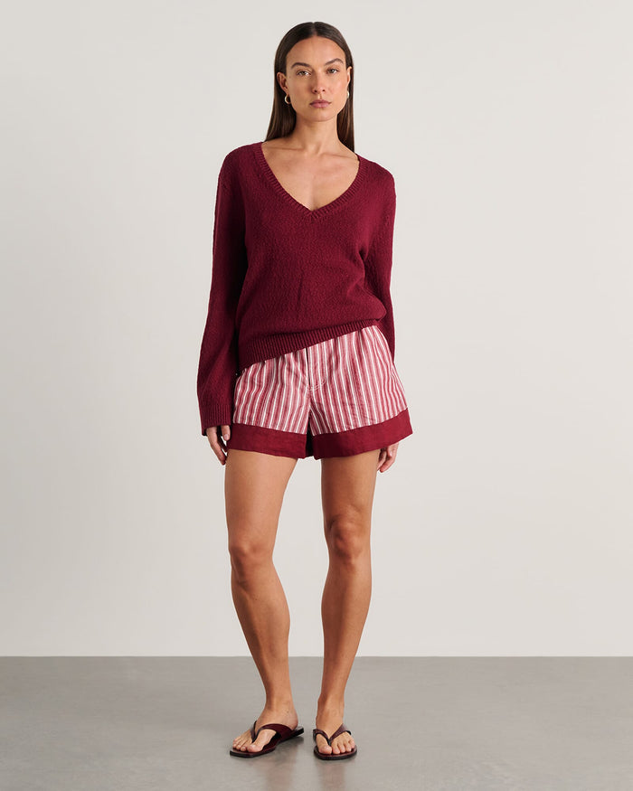 JAG arden long sleeve top burgundy