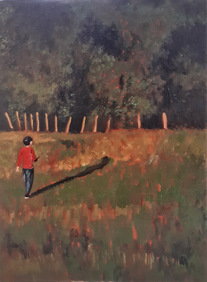 ARSENIO AGUILAR - Niño viendo su sombra