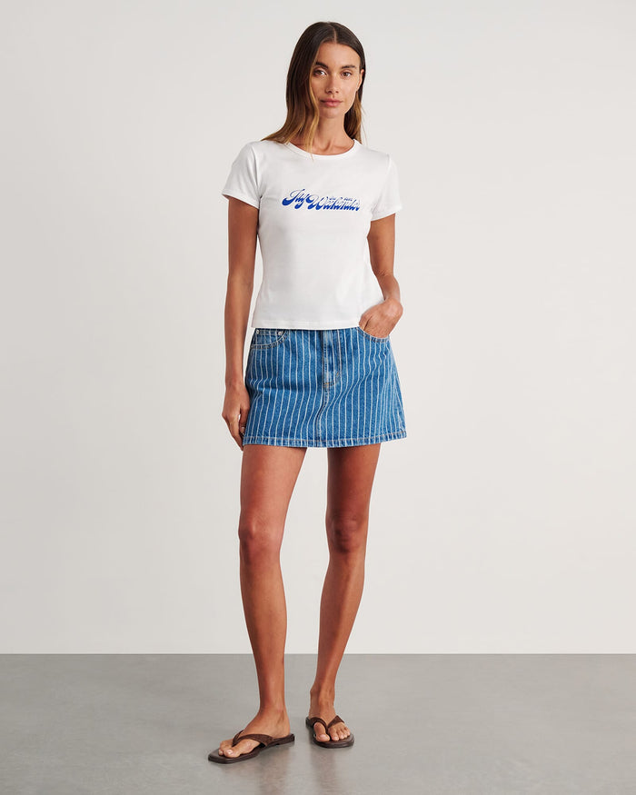 JAG aston baby tee whiteblue