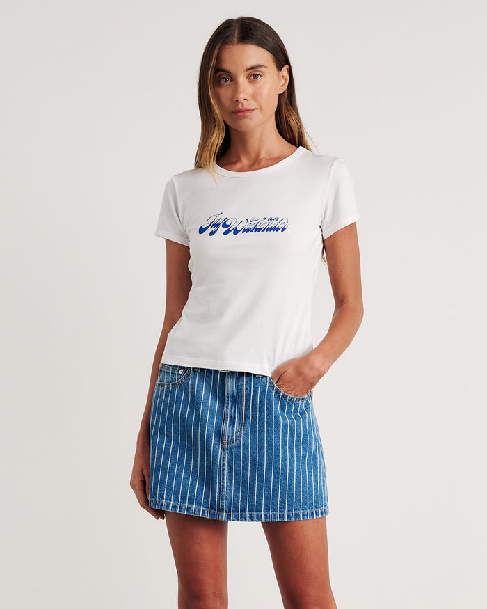 JAG aston baby tee whiteblue