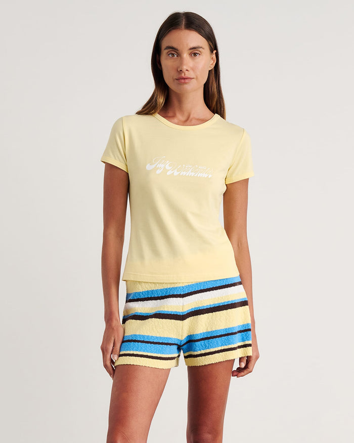 JAG aston baby tee yellowwhite
