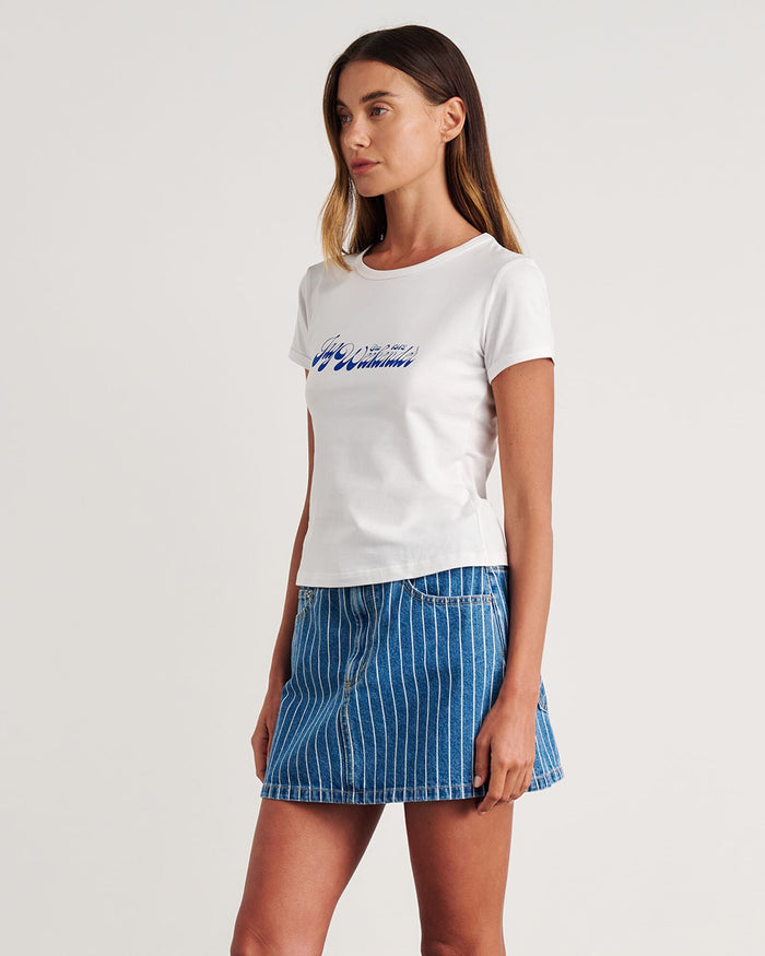 JAG aston baby tee whiteblue