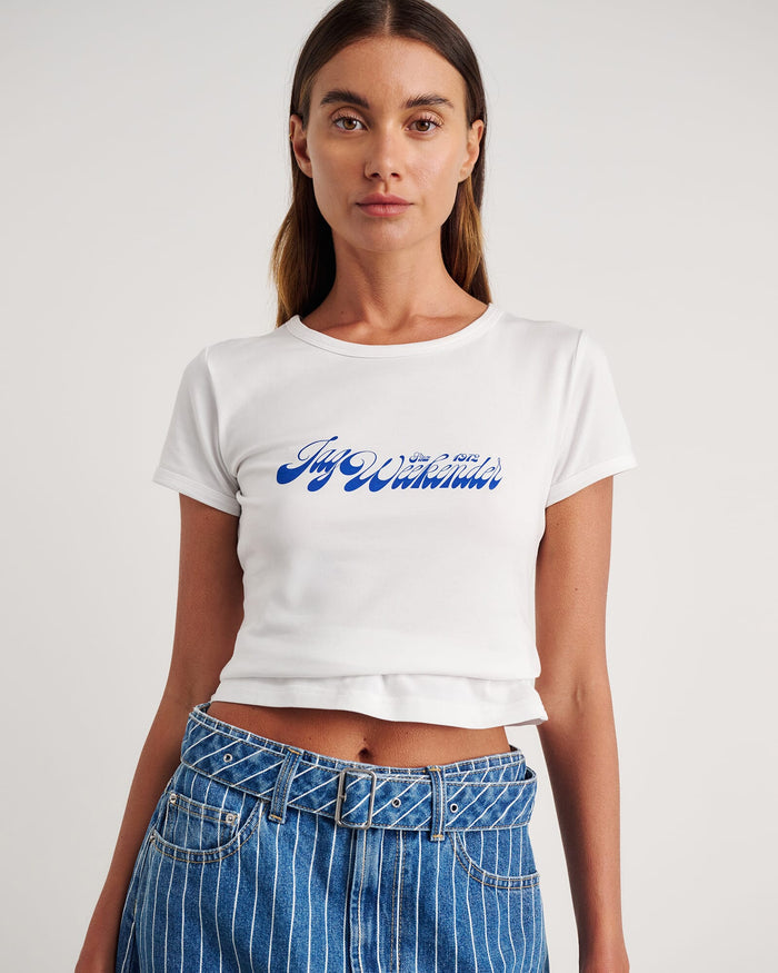JAG aston baby tee whiteblue