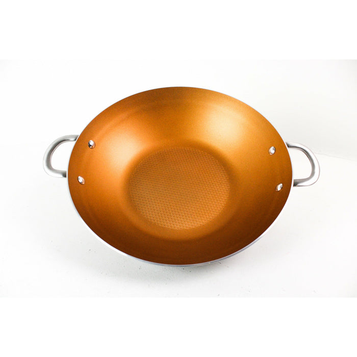 Ayesha Curry Kitchenware 10382 Ayesha Curry Home Collection Nonstick Wok/Stir Fry Pan/Wok Pan - 14 Inch,, Brown Sugar