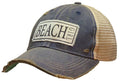 Beach Girl Distressed Trucker Hat Baseball Cap - Posh West Boutique