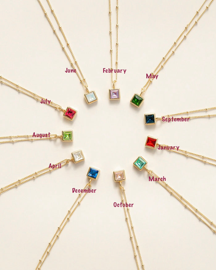 Birthstone Necklace in a Bottle