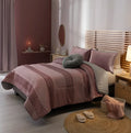 BLOSSOM POMPONS SOFT TEXTURE REVERSIBLE COMFORTER SET 4 PCS QUEEN SIZE MADE IN MEXICO