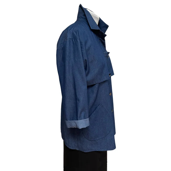 Blue jacket on a white background