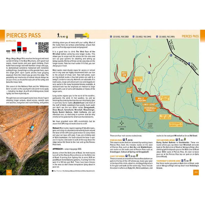 blue mountains climbing guide 2019 edition pierces pass