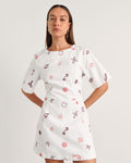 JAG bowie mini dress wineberryivory