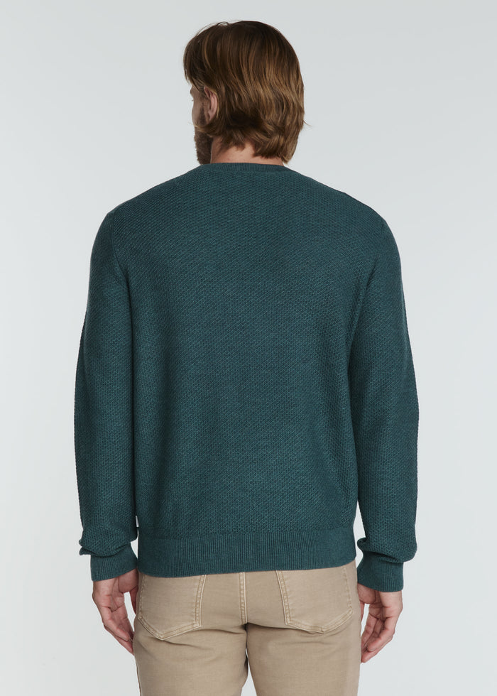 Brentwood Knit Crew Neck Sweater- Teal by 7Diamonds