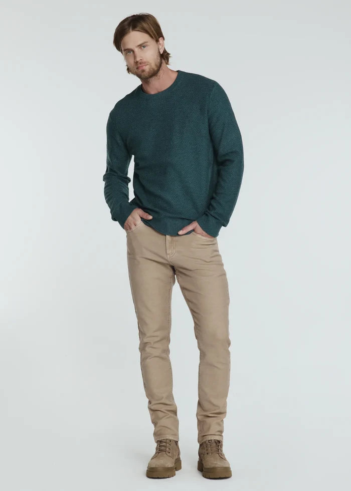 Brentwood Knit Crew Neck Sweater- Teal by 7Diamonds
