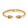 Brighton Interlok Single Knot Open Hinge Bangle -Gold