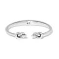 Brighton Interlok Single Knot Open Hinge Bangle -Silver