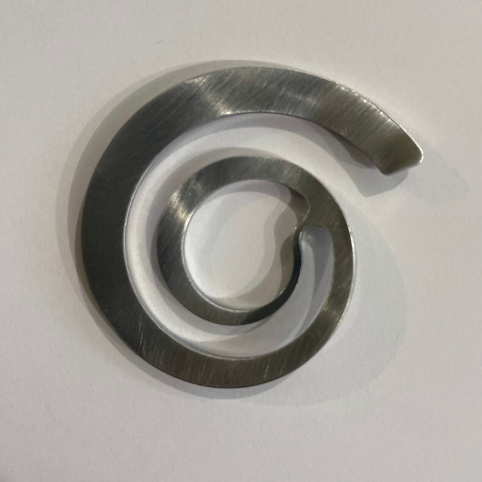 Brushed Metal Scarf Ring Knot Brooch Modern 2 Inch | Engayla