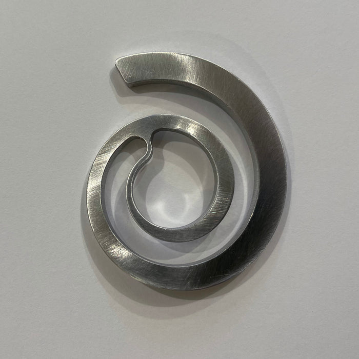 Brushed Metal Scarf Ring Knot Brooch Modern 2 Inch | Engayla