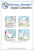 Bunny Spring Squares - Digital Stamp - Whimsy Stamps