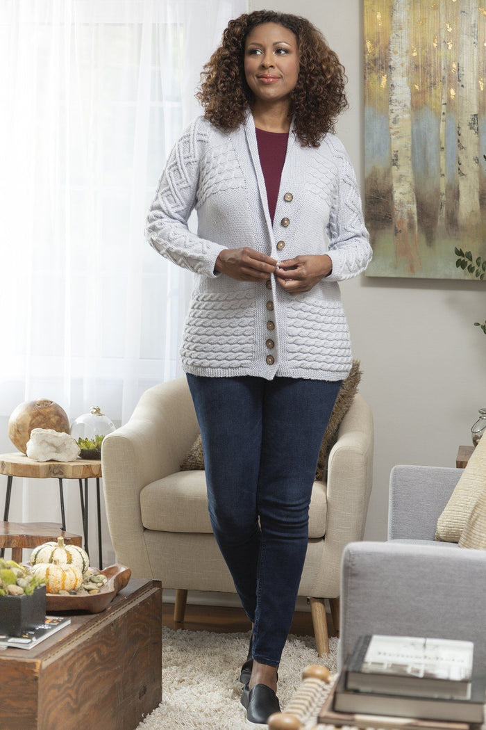 Café Cardigan Pattern Fibra Natura