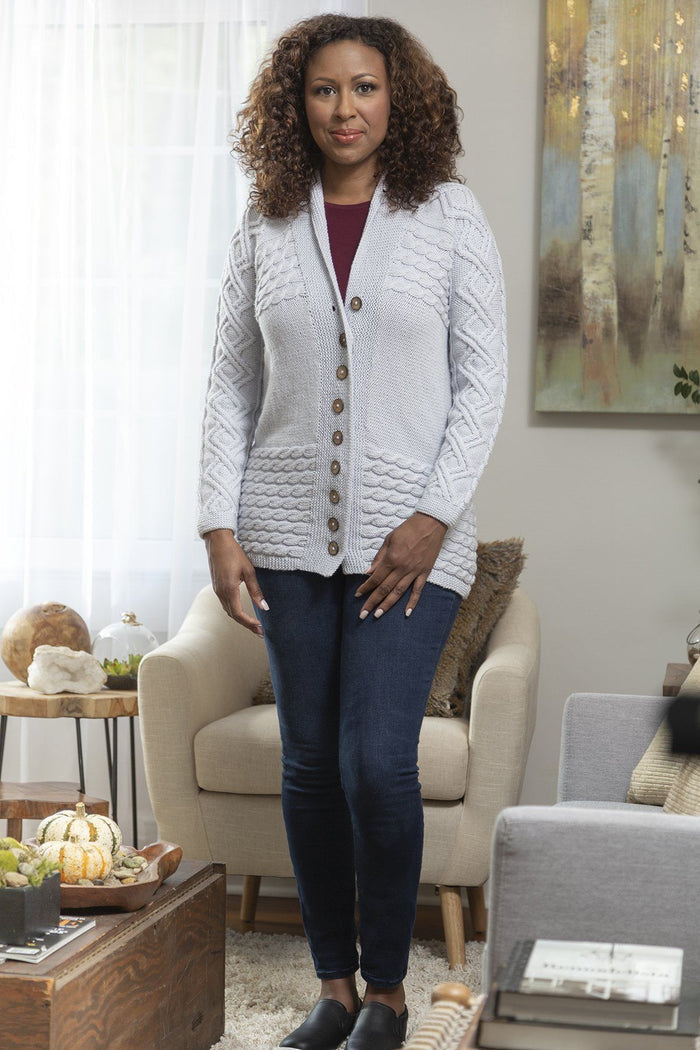 Café Cardigan Pattern Fibra Natura