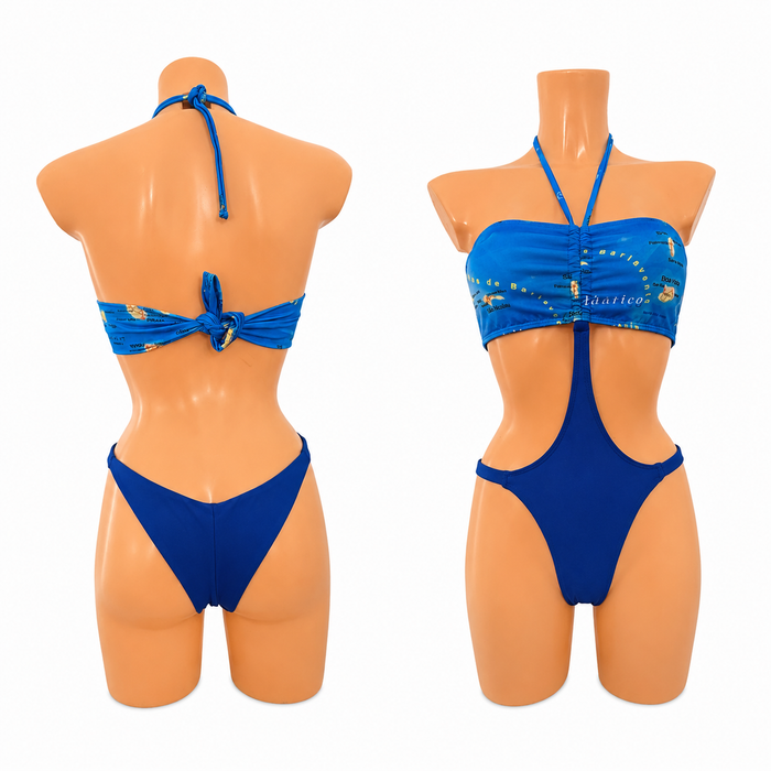 🇨🇻Cape Verde Map Monokini – Cut-Out One-Piece Swimsuit