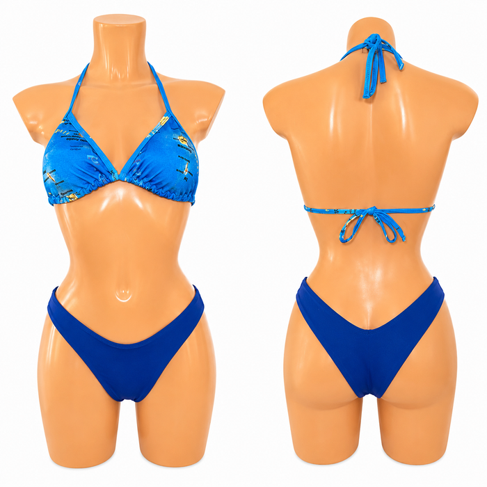 🇨🇻Cape Verde Triangle Bikini Set – Ocean Blue