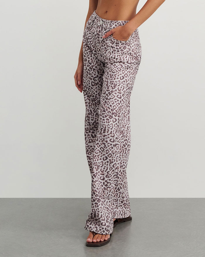JAG carrie slouch jean leopard leopard