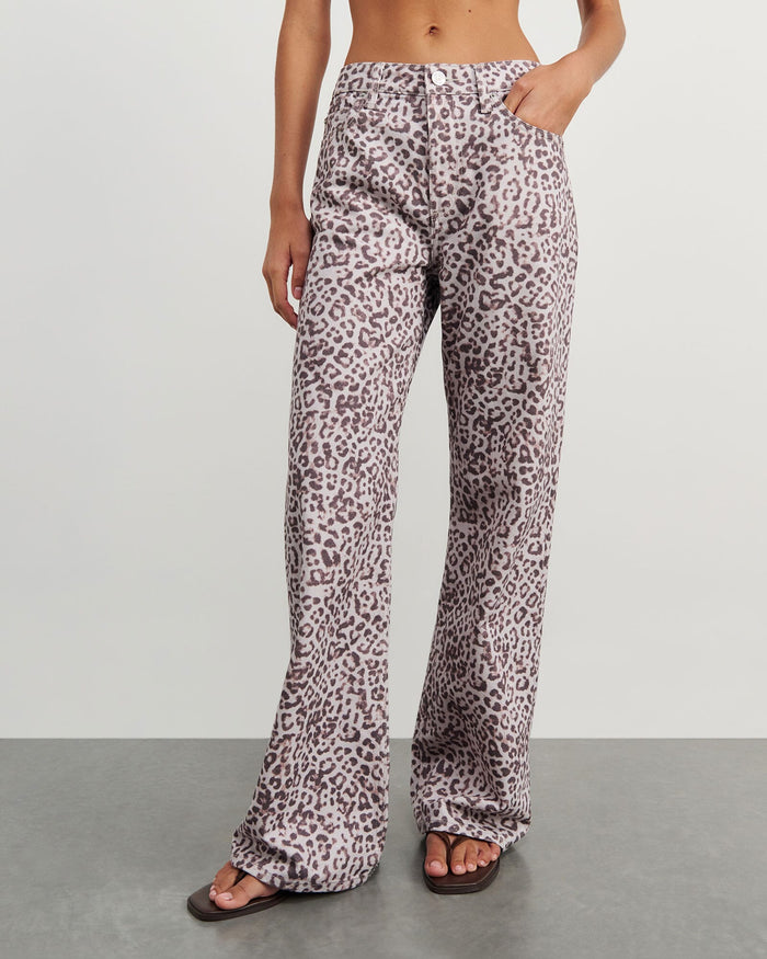 JAG carrie slouch jean leopard leopard