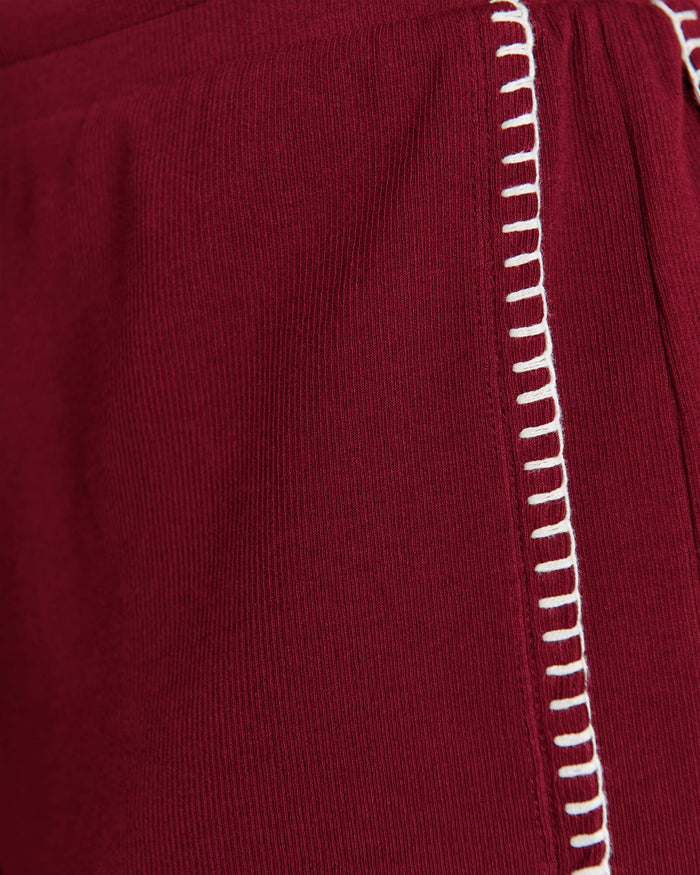 JAG celina blanket stitch short burgundy